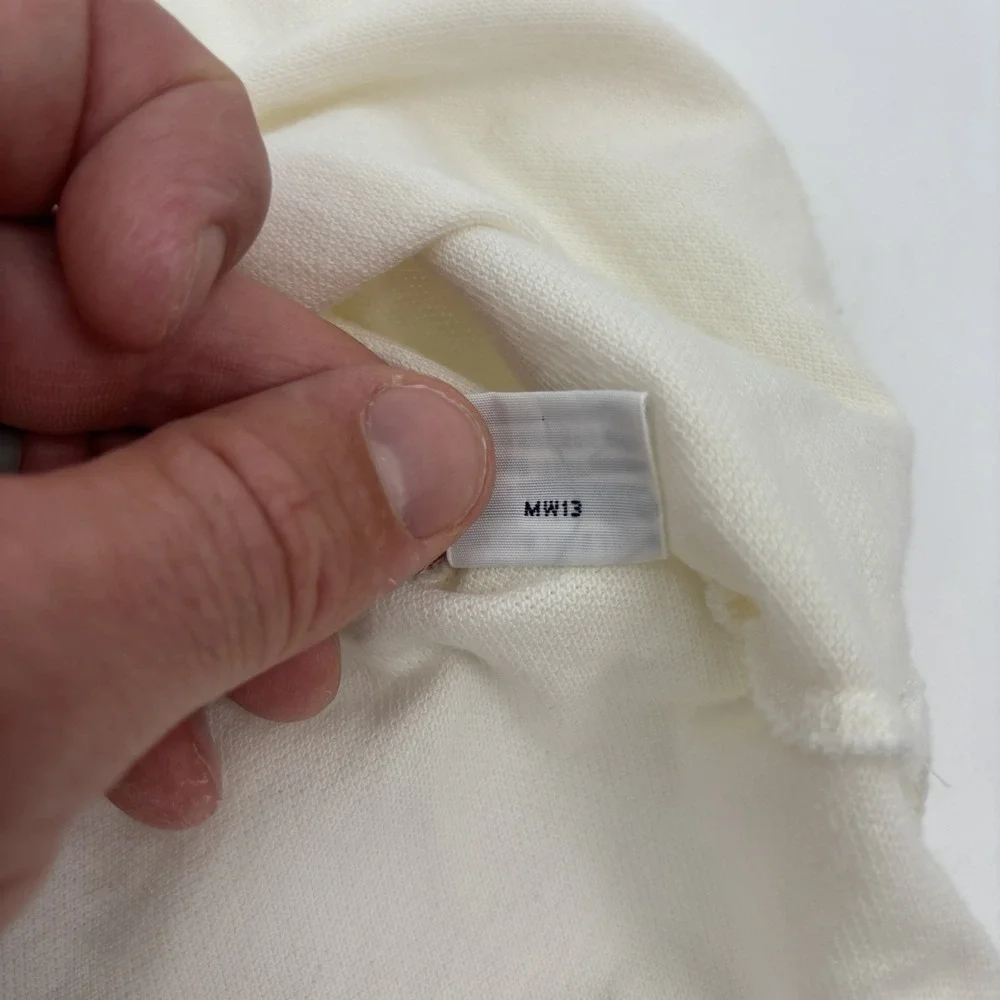 Ralph Lauren Cream Knit Button Up Polo Shirt Men's Size XL Short Sleeve Summer